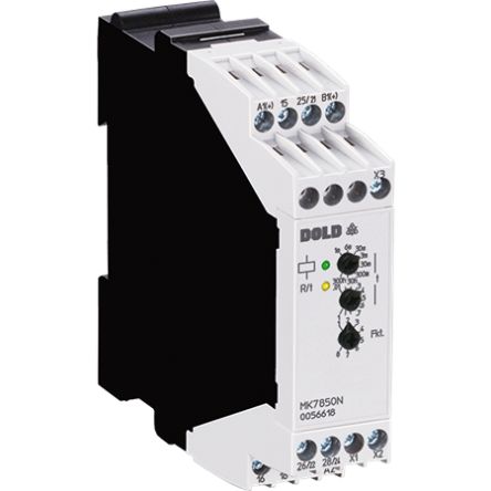 Dold Cycle Monitoring Relay, DPDT, 12 → 240V ac/dc, DIN Rail [MK7850N.82/200/61 AC/DC12-240V 0,02S-300H]; 427-659