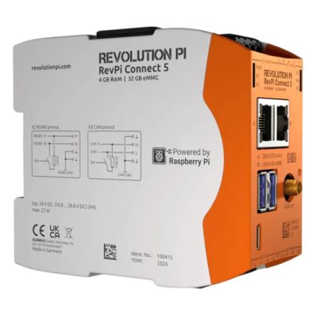 Revolution PI RevPi Connect 5, Industrial Computer, 22W, ARM Cortex 2.4 GHz, 32 GB, 4 [PR100415]; 428-431