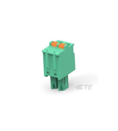TE Connectivity 2842 Series PCB Terminal Block, 2-Contact, 3.81mm Pitch, Board Mount, 1-Row, Push In Termination [2842500-2]; 428-567