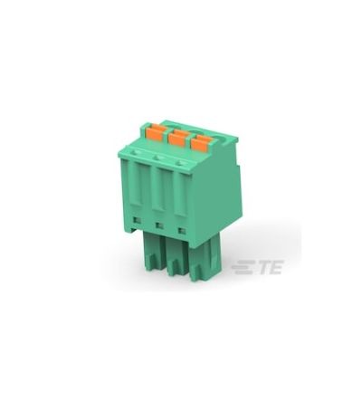 TE Connectivity 2842 Series PCB Terminal Block, 3-Contact, 3.81mm Pitch, Board Mount, 1-Row, Push In Termination [2842500-3]; 428-569