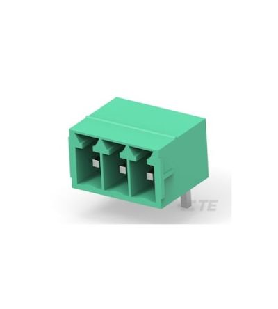 TE Connectivity 2842 Series PCB Terminal Block, 3-Contact, 3.5mm Pitch, Board Mount, 1-Row, Through Hole Termination [2842478-3]; 428-581