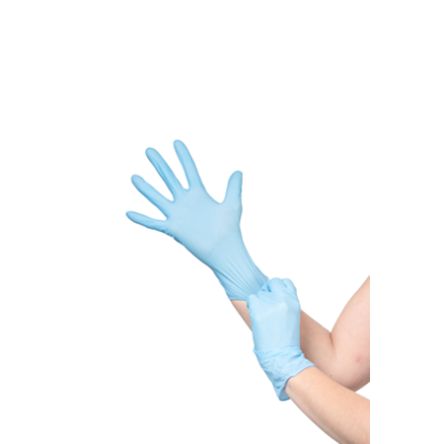 Medicom Kolmi Coverfeel Blue No Nitrile Disposable Gloves, Size L, 103Gloves per Pack [1140-D]; 428-639