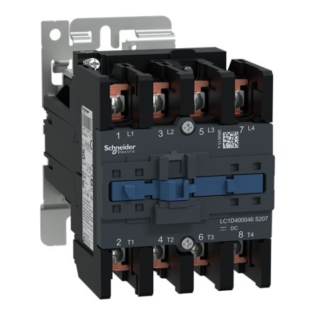 Schneider Electric TeSys TeSyS D Contactor, 440 V Coil, 4-Pole, 60 A, 4 W, 4NO, 110 V [LC1D400046FWS207]; 428-719