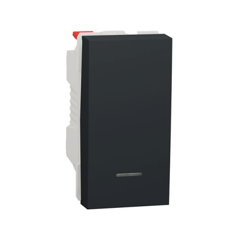 Schneider Electric Anthracite Push Button Light Switch, 1 Gang, Unica [NU310654N]; 428-778