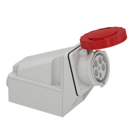 Schneider Electric, Mureva IP67 Red Wall Mount 2P Industrial Power Socket, Rated At 125A, 690 V ac,With Phase Inverter [81183]; 428-806
