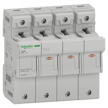 Schneider Electric Fuse Switch Disconnector, 3P + N Pole, 50A Max Current [A9GSB750]; 428-823