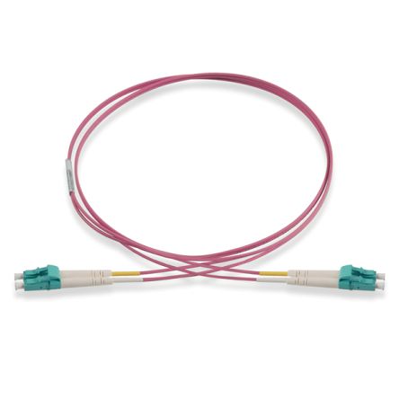 Schneider Electric LC to LC Duplex Multi Mode OM4 Fibre Optic Cable, 50μm, Light Blue, 2m [ACTFP2L1M45M20]; 428-839