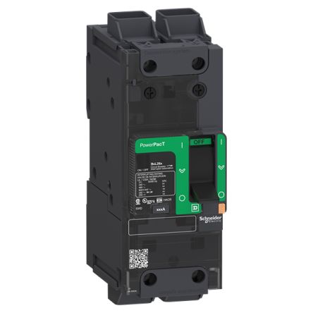 Schneider Electric, PowerPact MCCB 2P 30A, Breaking Capacity 65 kA, Clip-On [BJL26030LU]; 428-862