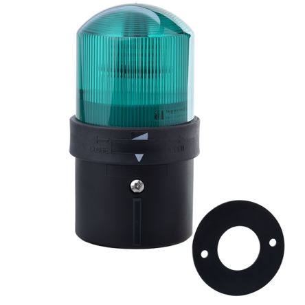 Schneider Electric Harmony XVB Universal Series Green Flashing Beacon, 24 V ac, Base Mount, Incandescent, LED Bulb, [XVBL4B3]; 428-886