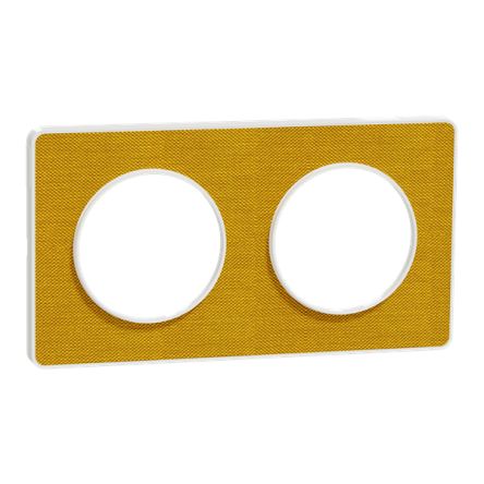 Schneider Electric Yellow 2 Gang Cover Plate [S520804KY]; 428-902
