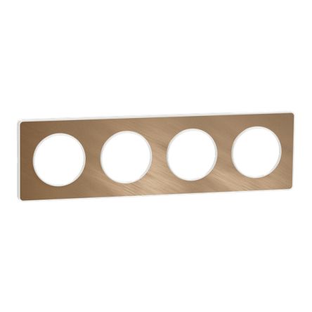 Schneider Electric Bronze 4 Gang Cover Plate [S520808L]; 428-907