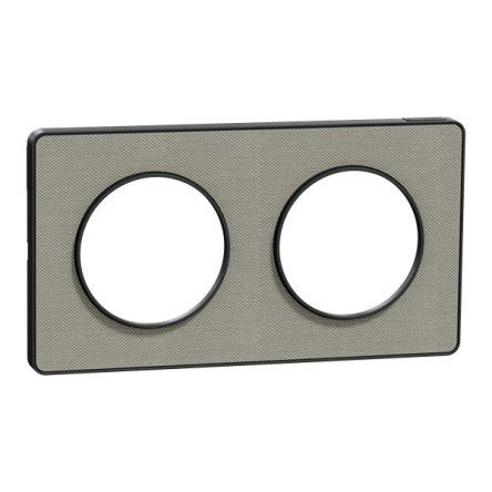 Schneider Electric Grey 2 Gang Cover Plate [S540804KG]; 428-991