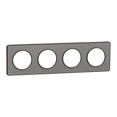 Schneider Electric Anthracite 4 Gang Cover Plate [S540808J]; 428-995