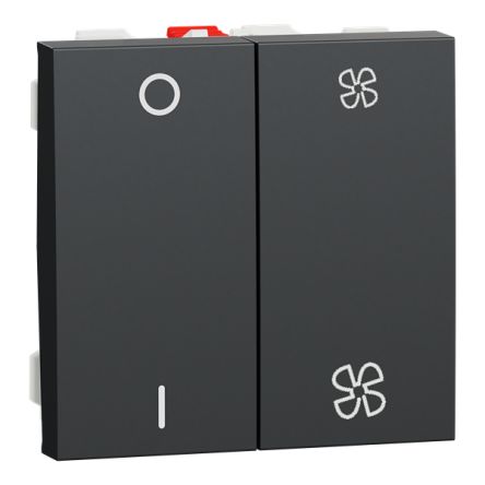 Schneider Electric Anthracite Rocker Light Switch, 2 Way, 1 Gang, Unica [NU321454]; 429-019