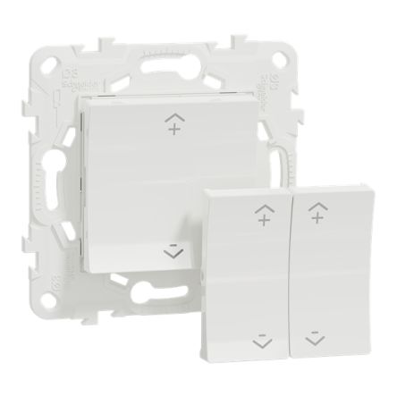 Schneider Electric White Wireless Switch, 2 Gang, Wiser [NU557120W]; 429-031