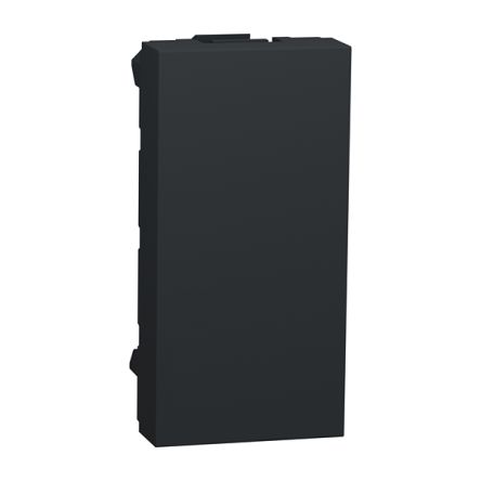 Schneider Electric Unica Series RAL 7021 Thermoplastic Cover Plate, 45mm H, 17mm W, 22.5mm L for Use with Cover Frames [NU986554]; 429-037