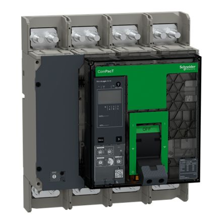 Schneider Electric, ComPacT MCCB 4P 800A, Breaking Capacity 100 kA, Fixed Mount [C080L45AFM]; 429-061
