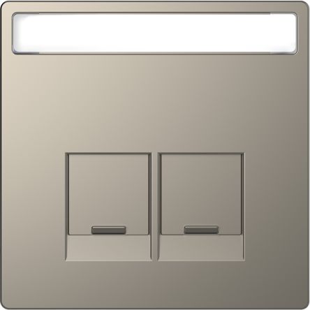 Schneider Electric Nickel 2 Gang Cover Plate [MTN4574-6050]; 429-107