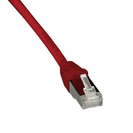 Schneider ElectricActassi, 500mm Cat6a, Red, S/FTP Shielded, Terminated Polyethylene Sheath [ACTPC6ASFLS05RD]; 429-233