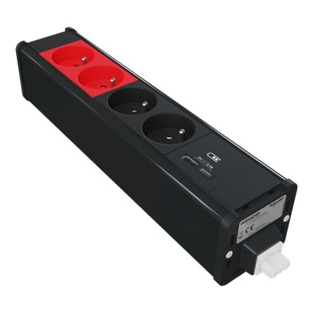 Schneider Electric 4 Socket USB A Extension Lead Open Reel, 250 V, IP44 [INS44249]; 429-244