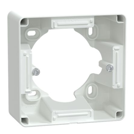 Schneider Electric Ovalis White Thermoplastic Back Boxes,  Surface Mount, 1 Gangs, 89 x 89 x 44.4mm [S320762]; 429-286