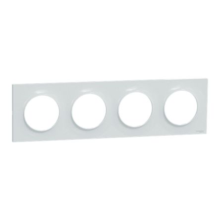 Schneider Electric White 4 Gang Cover Plate [S510708]; 429-295