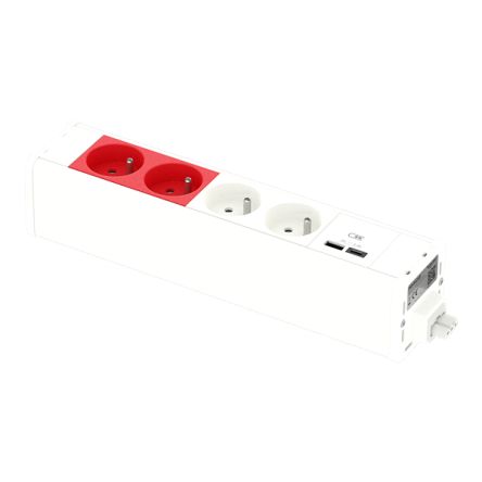 Schneider Electric 4 Socket USB A Extension Lead Open Reel, 250 V, IP44 [INS44248]; 429-355