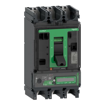 Schneider Electric, ComPacT MCCB 3P 400A, Breaking Capacity 10 kA, Fixed Mount [C40N37E400]; 429-418