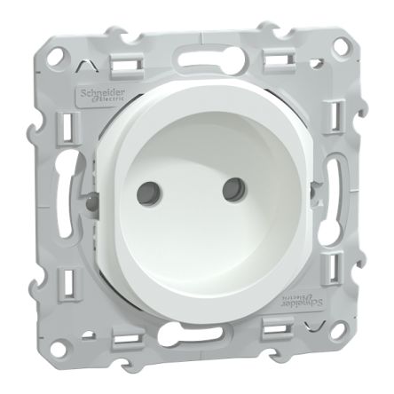 Schneider Electric Ovalis White Plug Socket, 2P Poles, 16A, Indoor Use [S320033]; 429-456