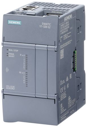 Siemens SIMATIC S7-1200 G2 Series PLC CPU for Use with SIMATIC S7-1200, 24 V Supply, Relay Output, 8-Input, Digital [6ES7212-1HF50-0XB0]; 432-054