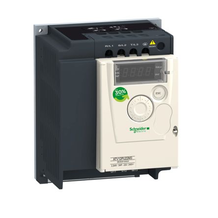 Schneider Electric Variable Speed Drive, 2.2 kW, 3 Phase, 200 → 240 V, 7.5 A, Altivar Series [ATV12PU22M3]; 432-683