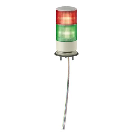 Schneider Electric Harmony Series Green, Orange, Red Buzzer Signal Tower, 3 Lights, 24 V, Base-mounted [XVC6B35SKQ]; 432-724