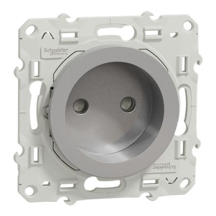Schneider Electric Odace 2011 Grey, White Plug Socket, 2P Poles, 16A [S530033]; 432-754