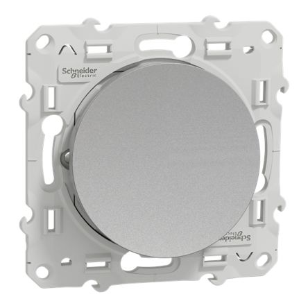 Schneider Electric Grey Rocker Light Switch, 2 Way, 1 Gang, Odace 2011 [S530204]; 432-755