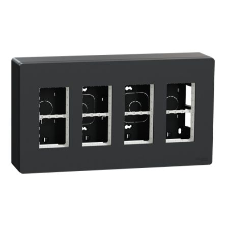 Schneider Electric Unica Anthracite Grey ABS Back Boxes,  Surface Mount, 165 x 300 x 60mm [NU124454]; 432-789