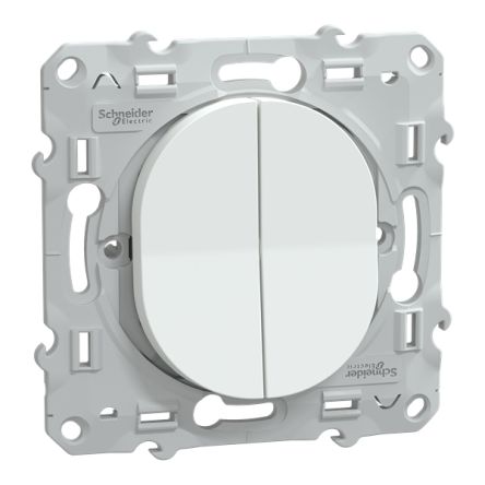 Schneider Electric Ovalis Series Push Button Switch, Push to Make, Flush Mount, 250V, IP21D [S320216]; 432-811