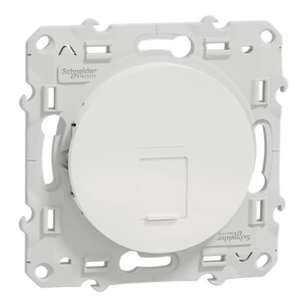 RJ45 White Male Socket, Flush Mount [S520400]; 432-815