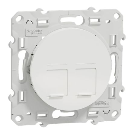 RJ45 White Male Socket, Flush Mount [S520410]; 432-816