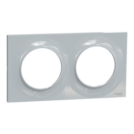 Schneider Electric Grey 2 Gang Cover Plate [S520704B1]; 432-821