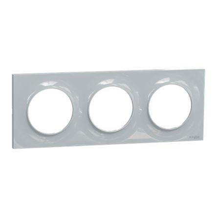 Schneider Electric Grey 3 Gang Cover Plate [S520706B1]; 432-822