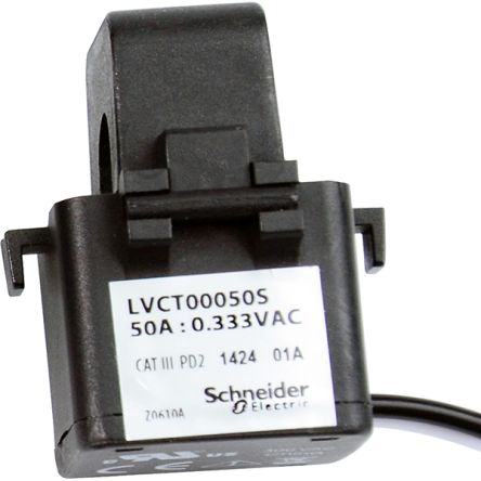 Schneider Electric PowerLogic Series Split Core Current Transformer, 50A Input, 50 A Output, 10mm Bore, 0.333 V [LVCT00050S]; 432-834
