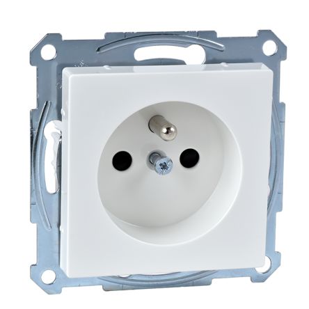 Schneider Electric System M White Plug Socket, 2P + E Poles, 16A [MTN2600-0319]; 432-869