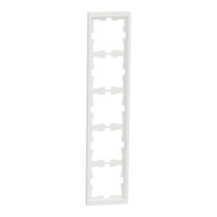 Schneider Electric White 5 Gang Frame [MTN4050-6537]; 432-893