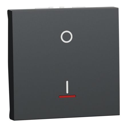 Schneider Electric Anthracite Rocker Light Switch, 1 Way, 1 Gang, Unica [NU326254S]; 432-935