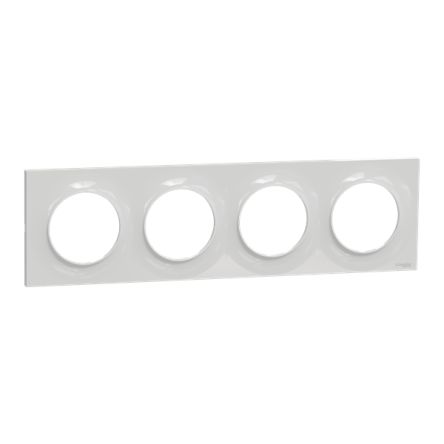 Schneider Electric Grey 4 Gang Cover Plate [S520708A1]; 432-953