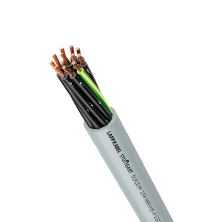 Lapp Olflex 150 Control Cable, 2 Cores, 0.75 mm², H05VV5F, Unscreened, Grey PVC Sheath, 19 AWG [0015102]; 433-296