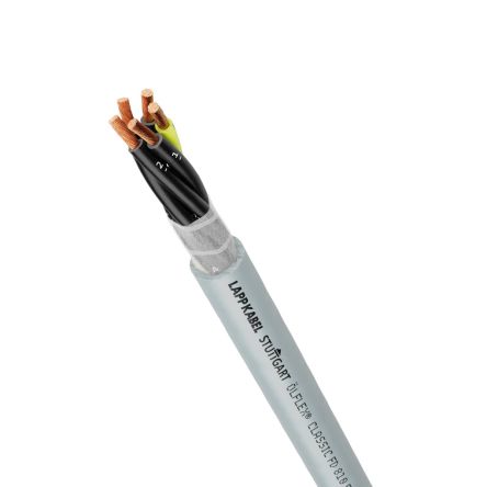 Lapp Olflex Classic Control Cable, 12 Cores, 1.5 mm², Unscreened, Grey PVC Sheath, 16 AWG [0026154]; 433-311
