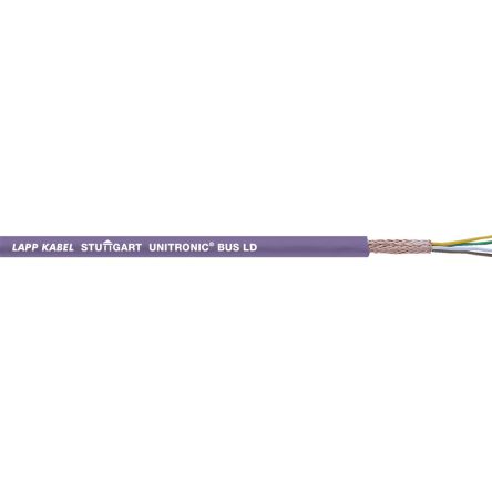 Lapp UNITRONIC BUS Series Bus Cable, 6 Cores, 0.22 mm², Screened, 24 AWG, Copper Braid Shield, Round Cable [2170205]; 433-361