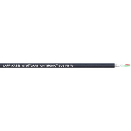 Lapp UNITRONIC BUS Series Bus Cable, 2 Cores, Screened, Aluminium Foil, Tinned Copper Braid Shield, PROFIBUS Cable [2170223]; 433-364