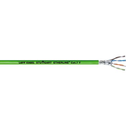 LappETHERLINE Cat7, Green Unterminated to, S/FTP Shielded, Unterminated PVC Sheath [2170474]; 433-377